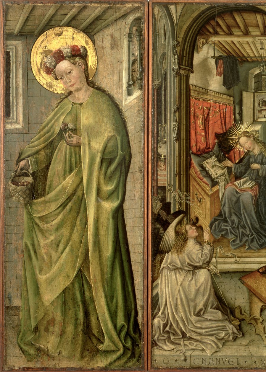 St. Dorothy, vasen polyptyykkipaneeli (paneeli) tekijältä Jost Amman