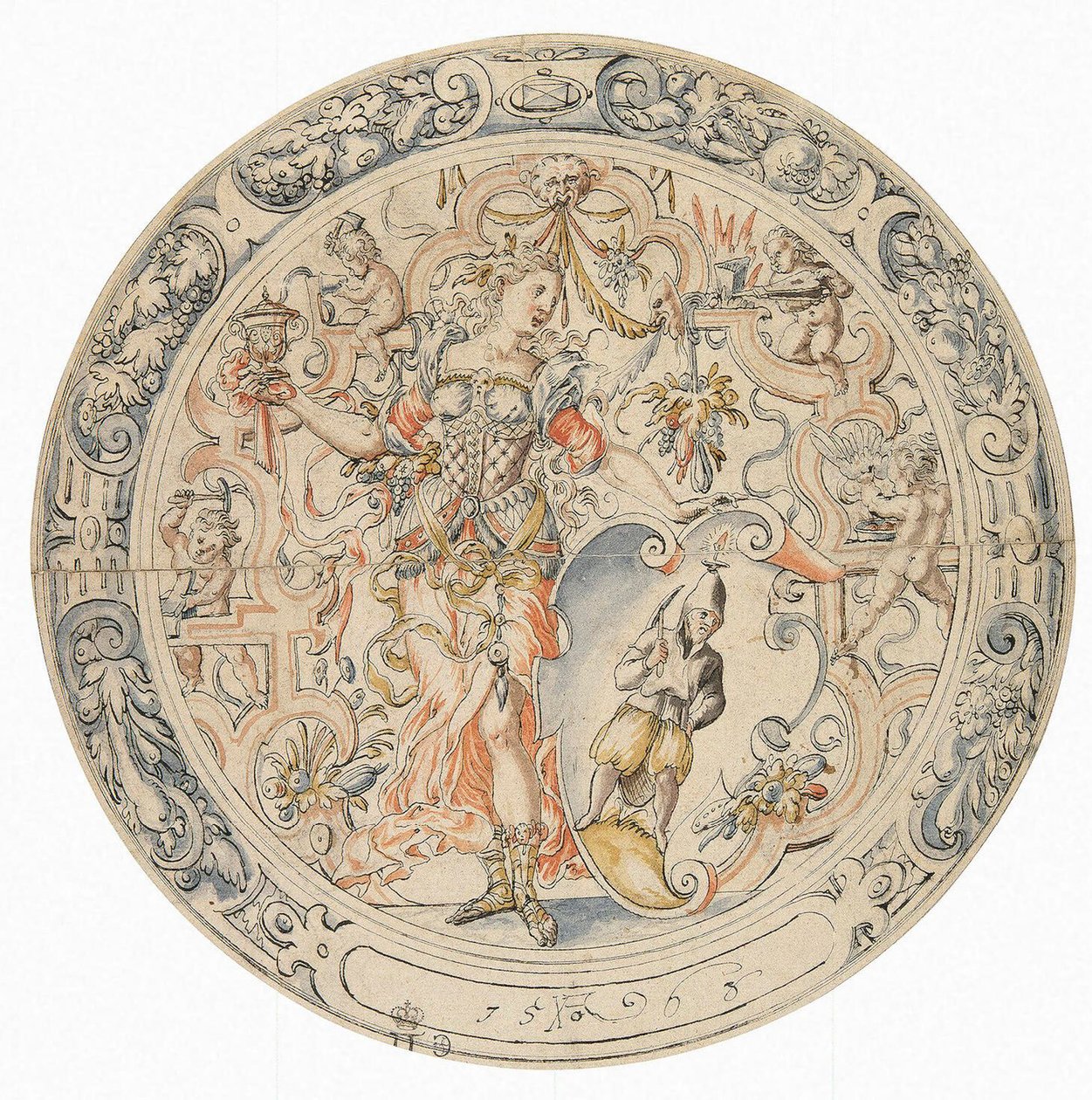 Kaivostoiminnan allegoria, 1563. tekijältä Jost Amman