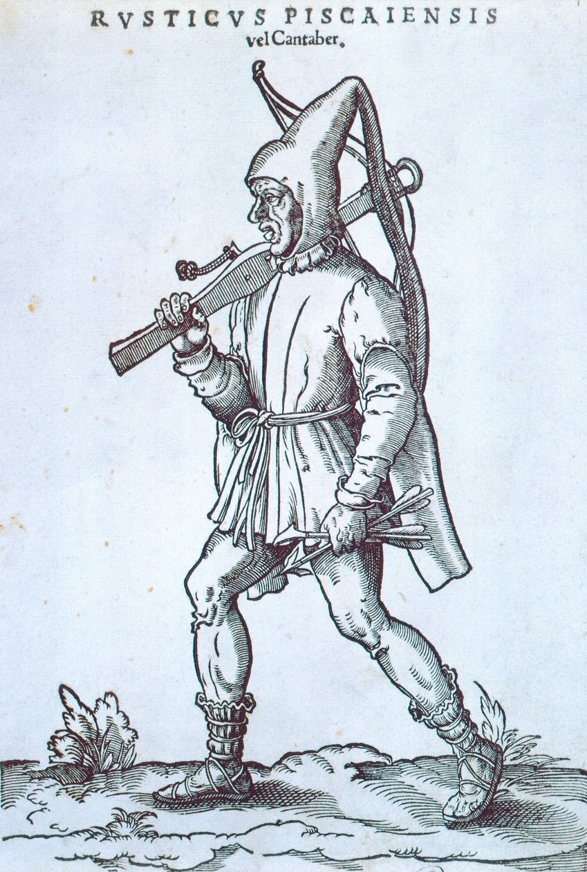 Kantabrico-vuoren talonpoika, Jost Amman, Espanja 1500-luvun kaiverrus tekijältä Jost Amman