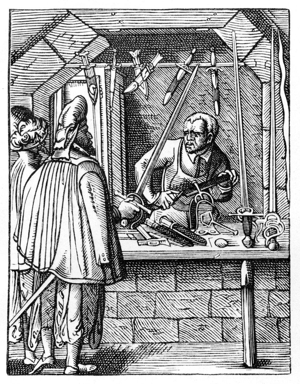 Miekanvalmistaja, c1559-1591 tekijältä Jost Amman