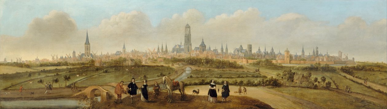 Näkymä Utrechtin kaupunkiin, n. 1650-1660 tekijältä Jost Cornelisz Droochsloot