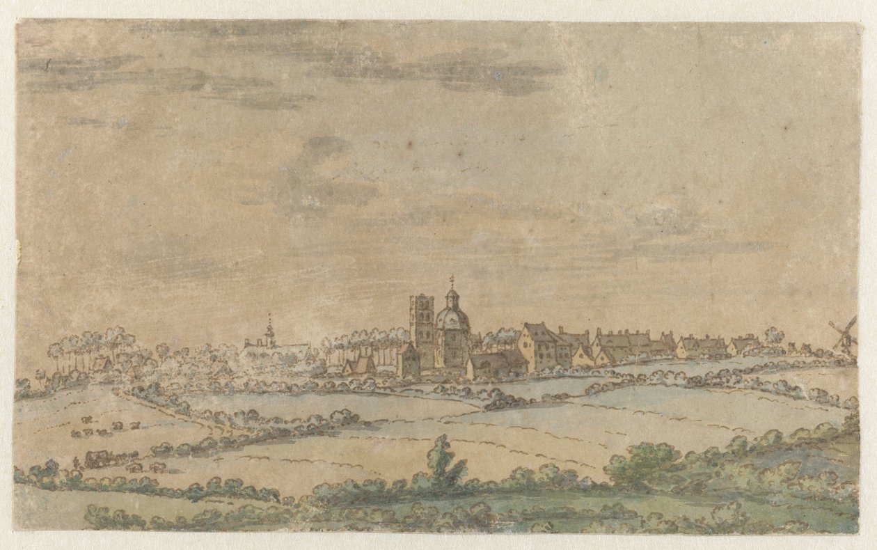 Näkymä Scherpenheuveliin, Flanderin Brabantissa tekijältä Josua de Grave (attributed to)