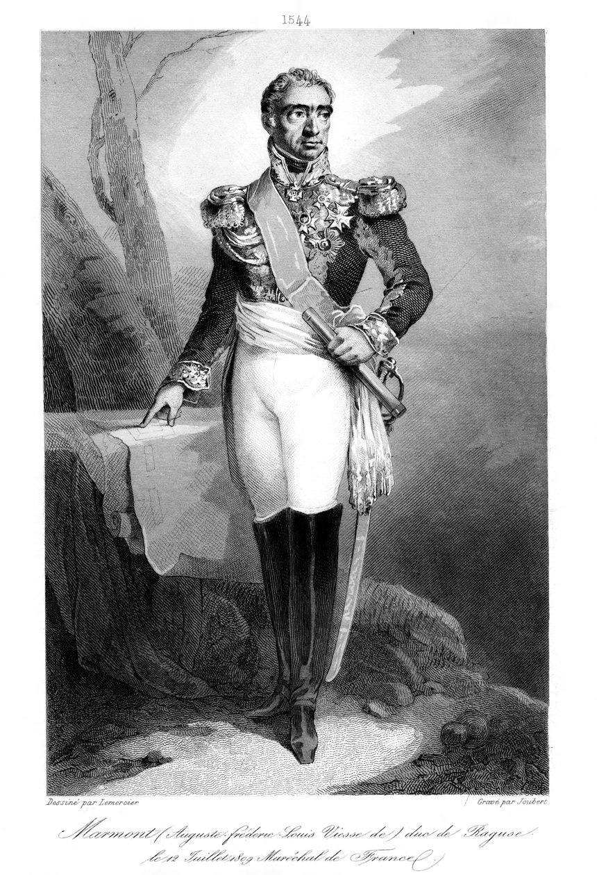 Auguste Frederic Louis Viesse de Marmont 1774-852, Ragusan herttua ja Ranskan marsalkka, 1839. tekijältä Joubert