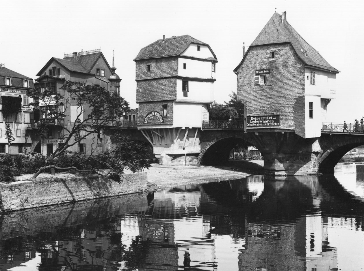 Nahe silta, Bad Kreuznach, n.1910 tekijältä Jousset