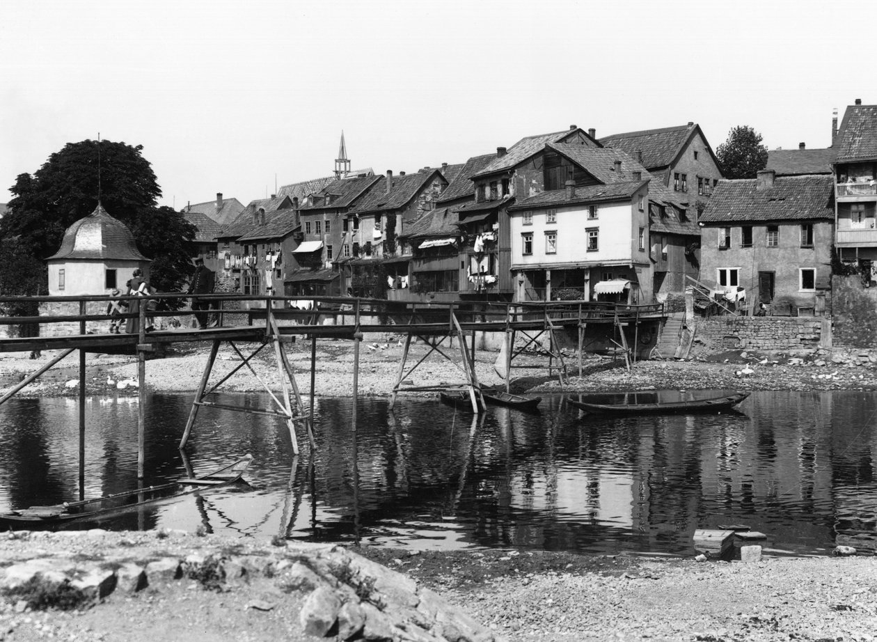Nahe-joki, Bad Kreuznach, noin 1910 tekijältä Jousset
