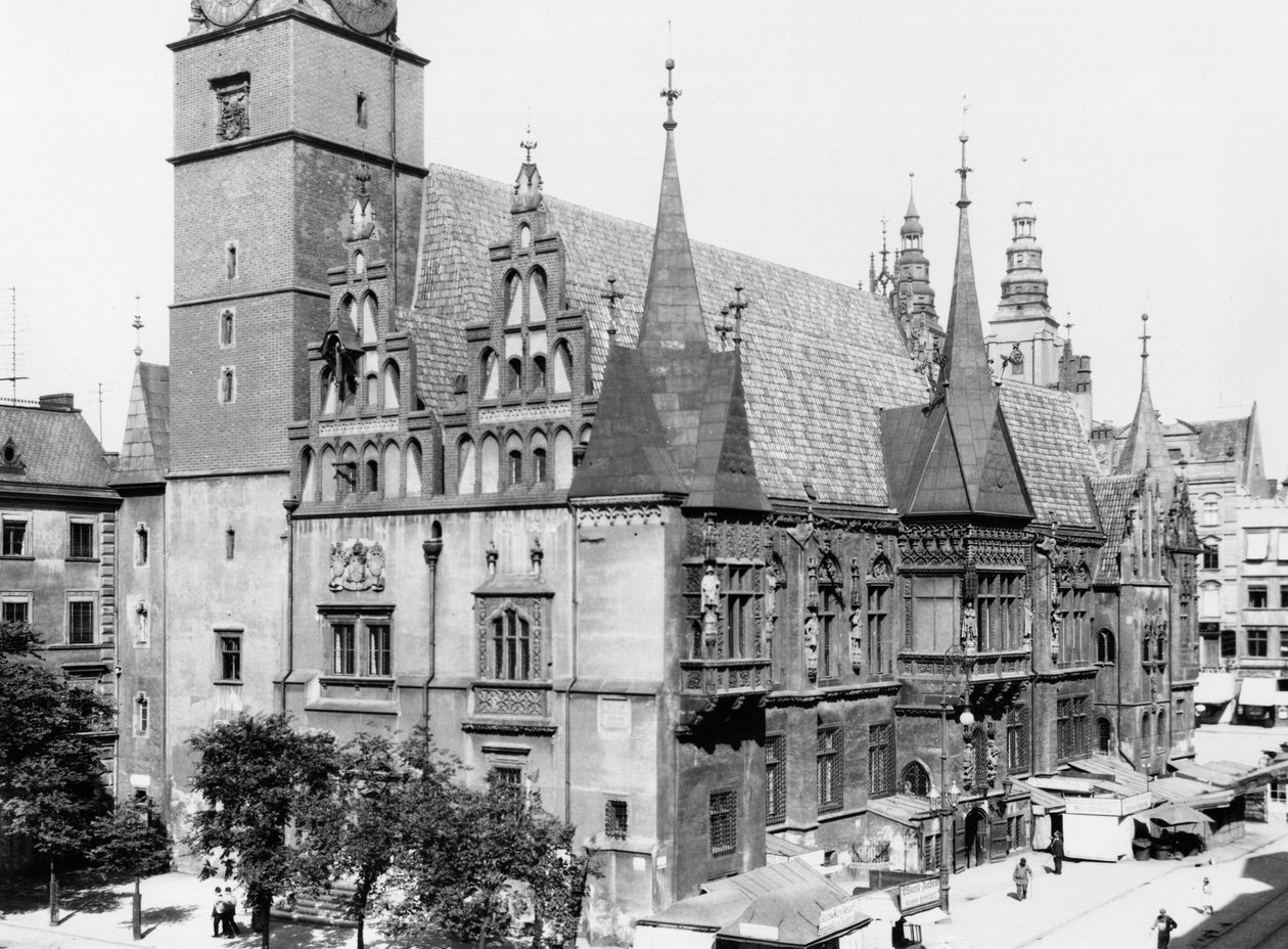 Kaupungintalo, Breslau (nykypäivä Wroclaw) Puola, n. 1910 tekijältä Jousset