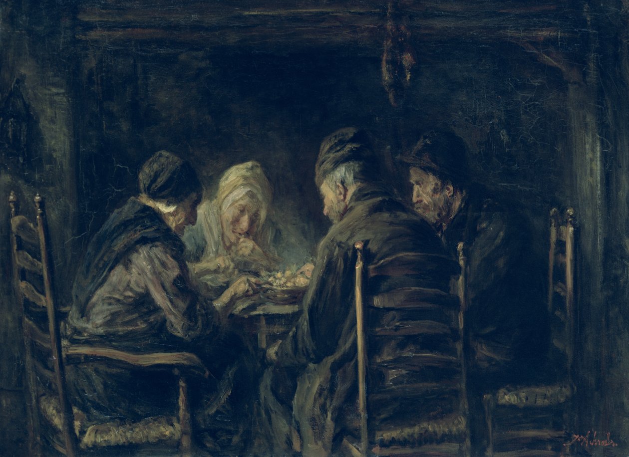 Perunansyöjät, 1902 tekijältä Jozef Israëls