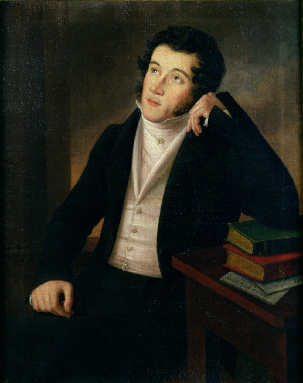 Adam Bernard Mickiewiczin (1798-1855) muotokuva tekijältä Jozef Oleszkiewicz