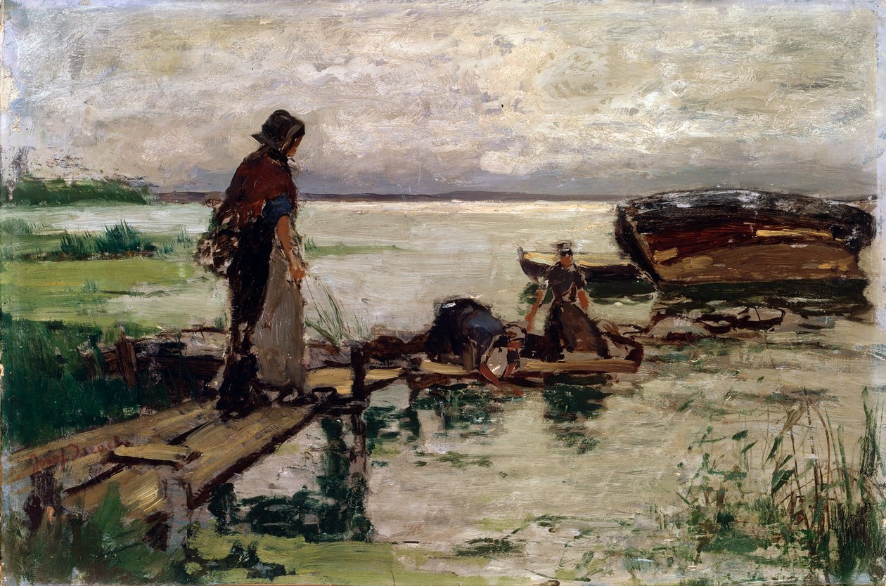 Meren rannalla, 1800-luku tai 1900-luvun alku tekijältä Jozef Israëls