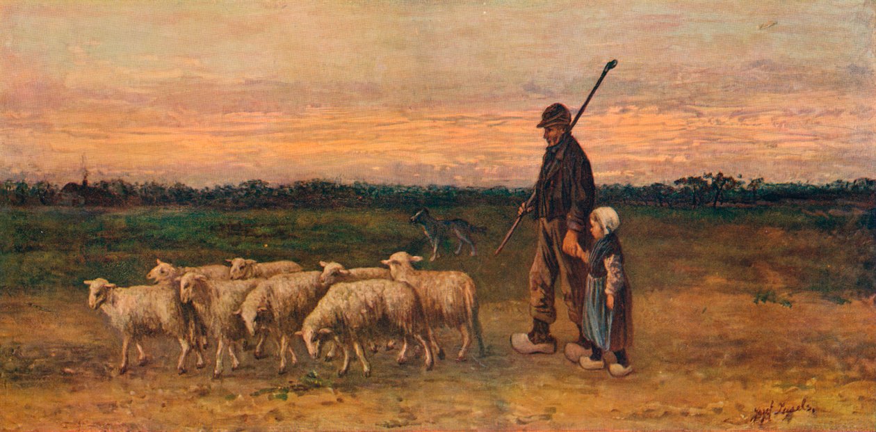 The Return of the Flock, vuodelta 1899 tekijältä Jozef Israëls