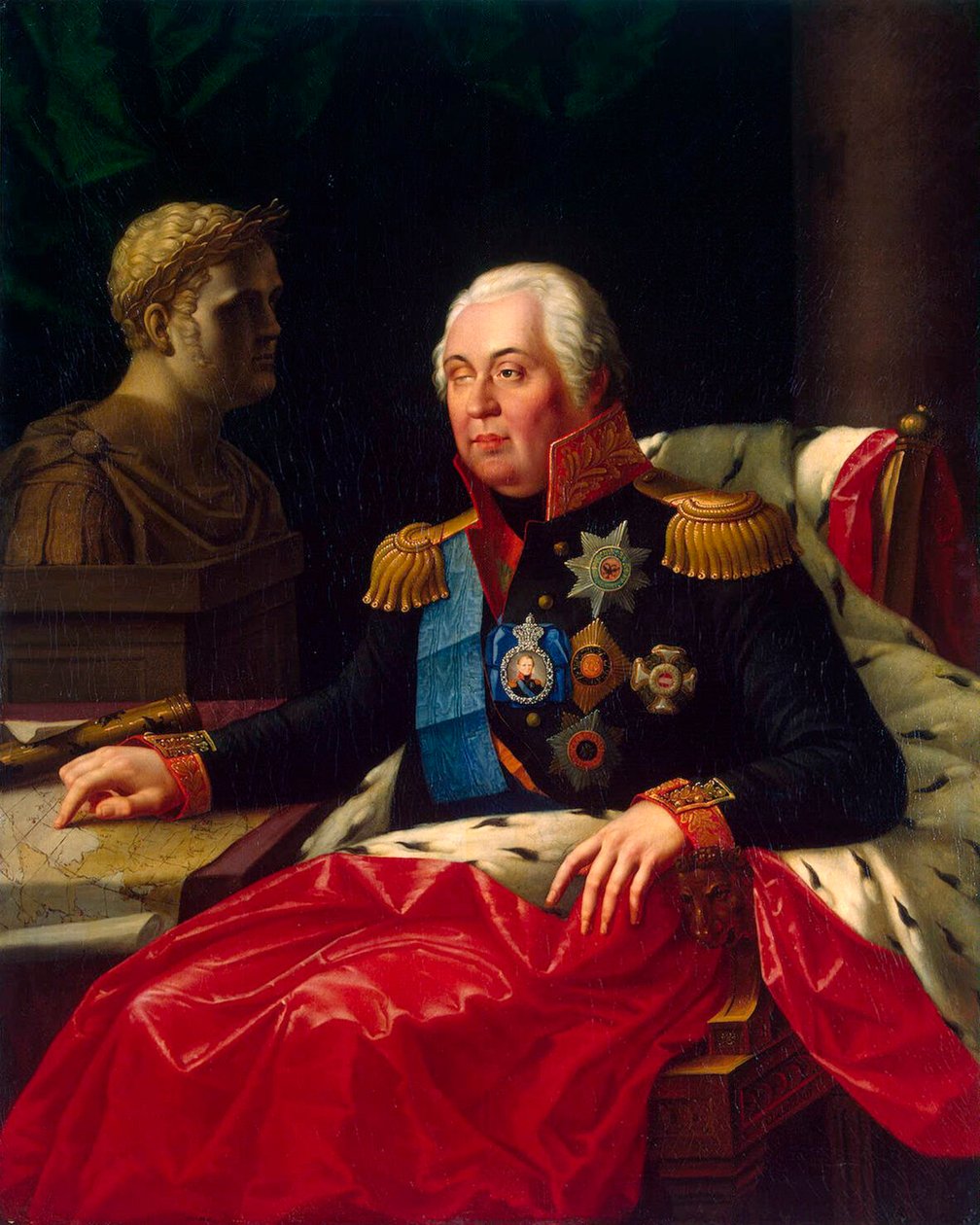 Kenttämarsalkka prinssi Mihail Kutuzovin muotokuva, 1745-1813, 1800-luvun alku. tekijältä Jozef Oleszkiewicz