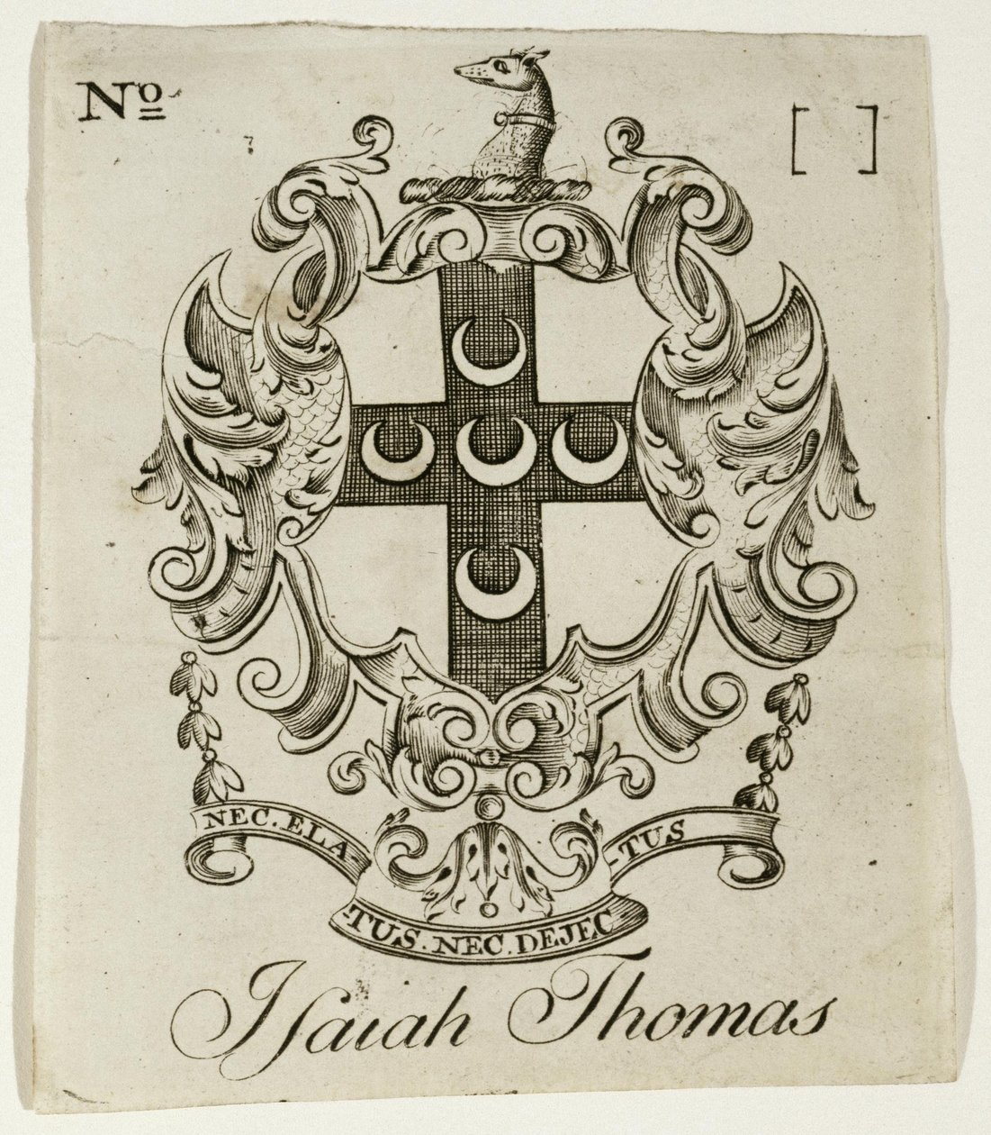 Kirjakilpi Isaiah Thomasille (1749-1831) tekijältä Jr. Paul Revere
