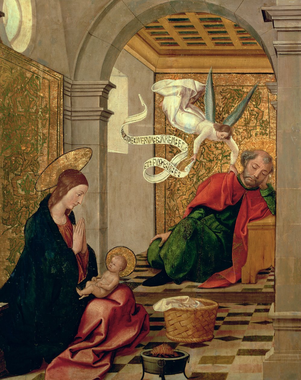 Pyhän Joosefin uni, noin 1535 tekijältä Juan de Borgoña