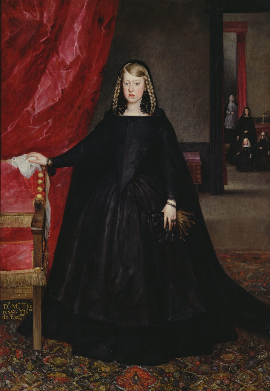 Itävallan keisarinna Dona Margarita surupuvussa (1480-1530) 1666 tekijältä Juan Bautista Martinez Del Mazo