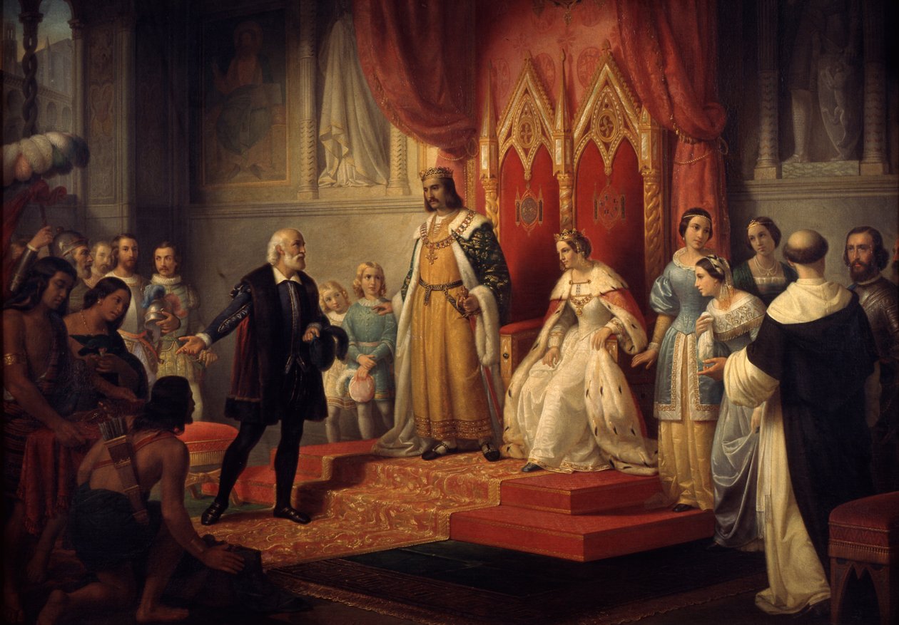 Christopher Columbus katolisten hallitsijoiden hovissa tekijältä Juan Cordero