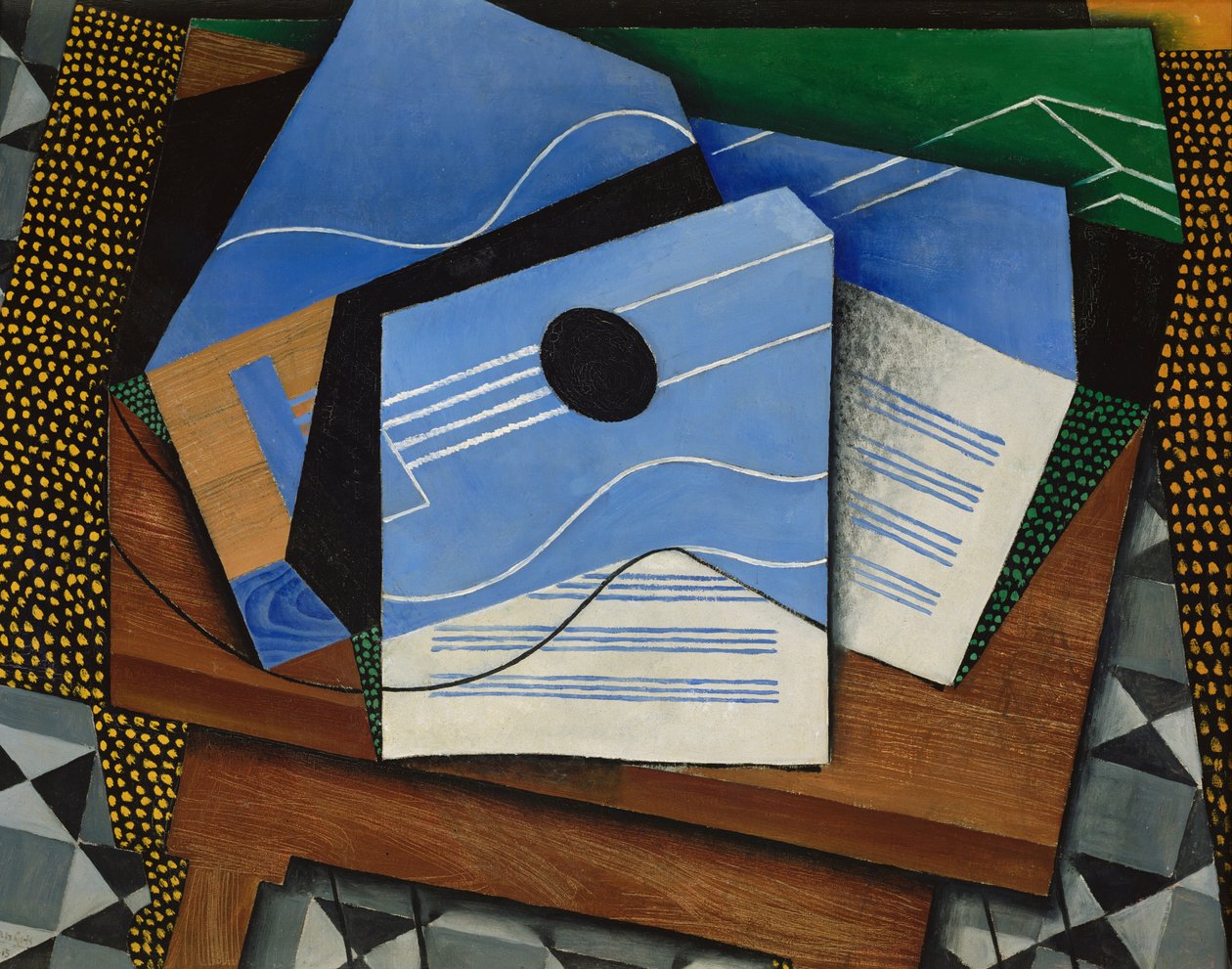 Kitara pöydällä tekijältä Juan Gris