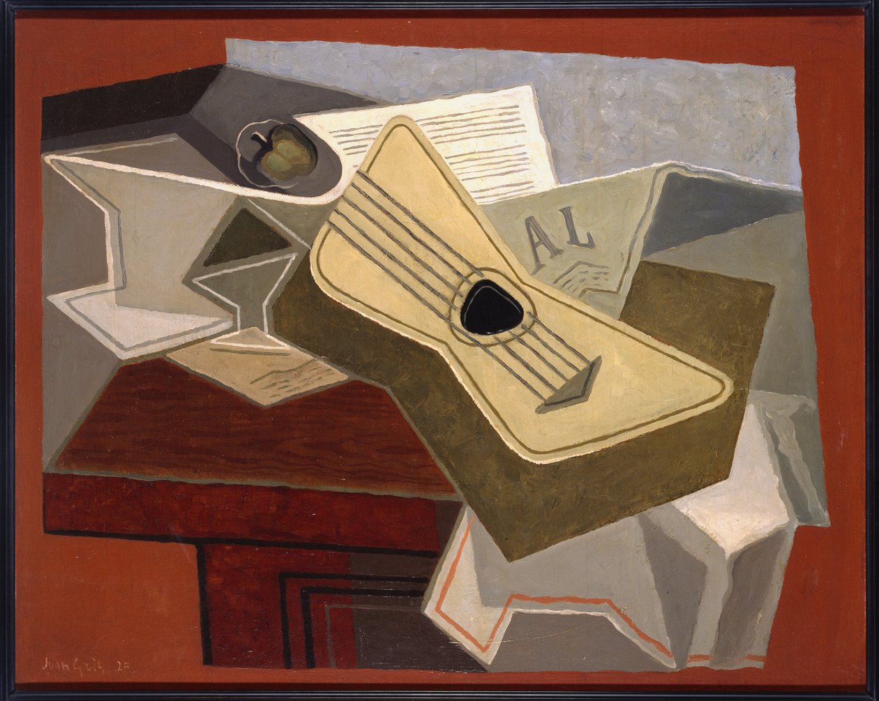Kitara ja lehti tekijältä Juan Gris