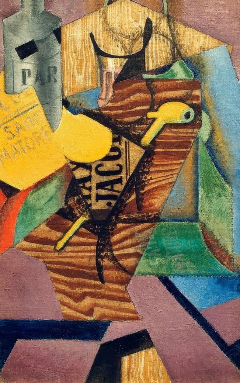 Stilleben mit Buch (Saint Matorel) tekijältä Juan Gris