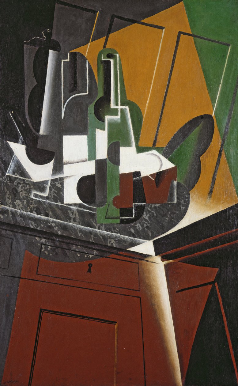 Senkki, 1917 (öljy vanerille) tekijältä Juan Gris