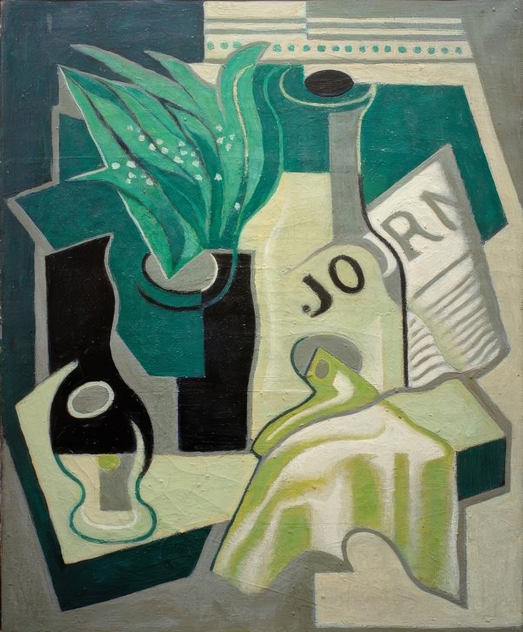 Maljakko Maiglöckchenillä tekijältä Juan Gris