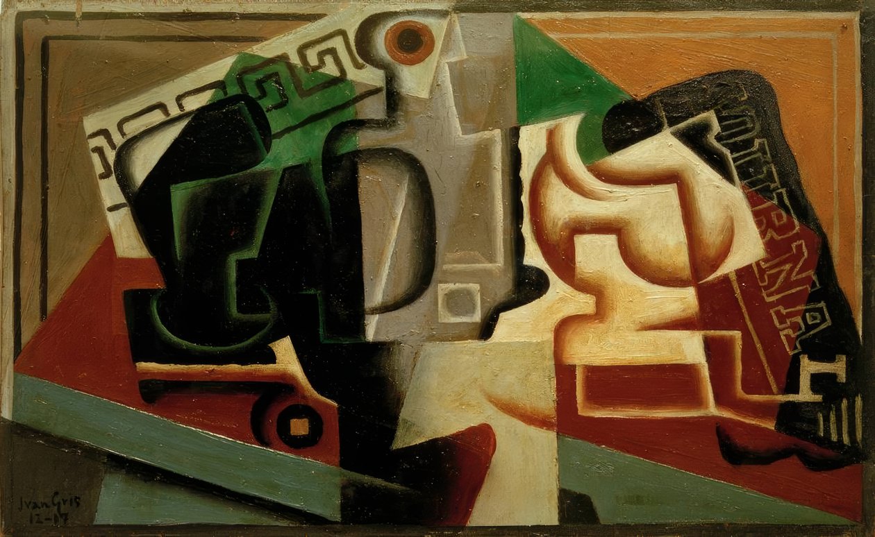 Verre ja karahvi tekijältä Juan Gris
