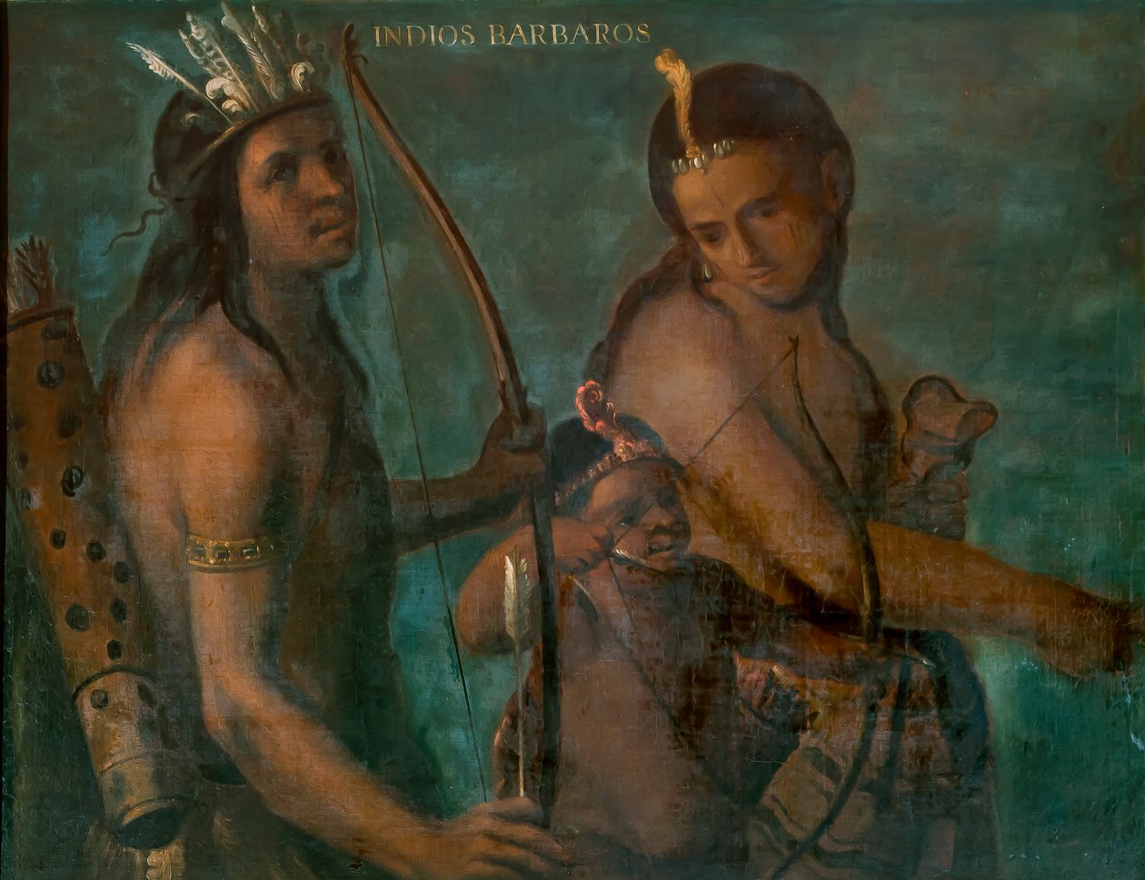 Barbaari-intiaanit, n. 1715 tekijältä Juan Rodríguez Juárez