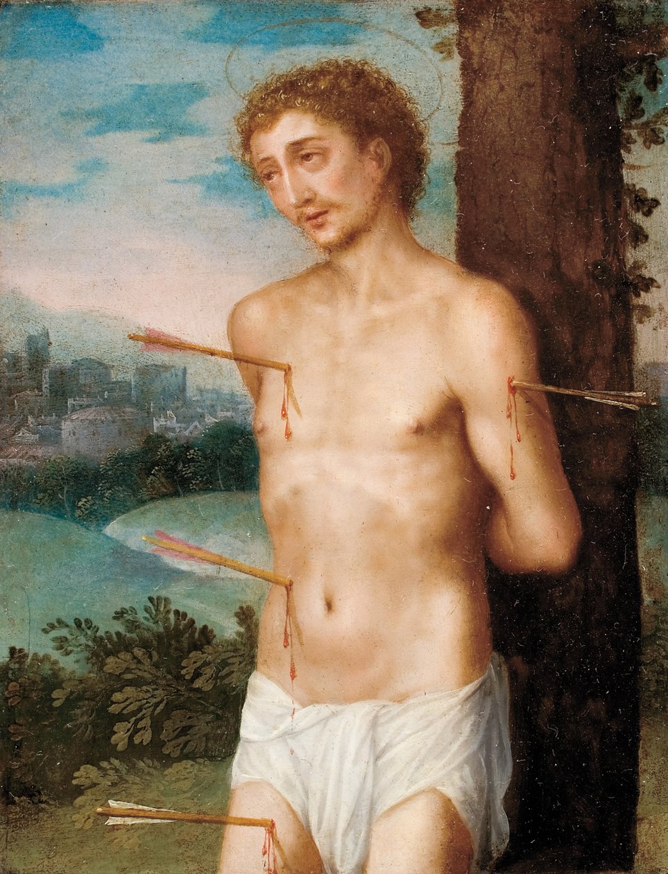 Pyhä Sebastian, vuoden 1603 jälkeen (öljy kuparille) tekijältä Juan Sanchez Cotan