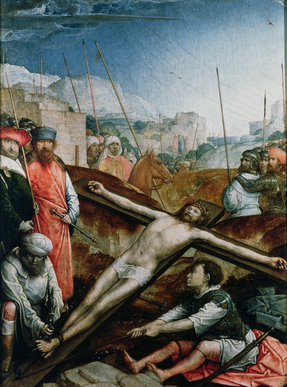 Kristus ylösnoussut ristillä, 1496-1504 (paneeli) tekijältä Juan de Flandes