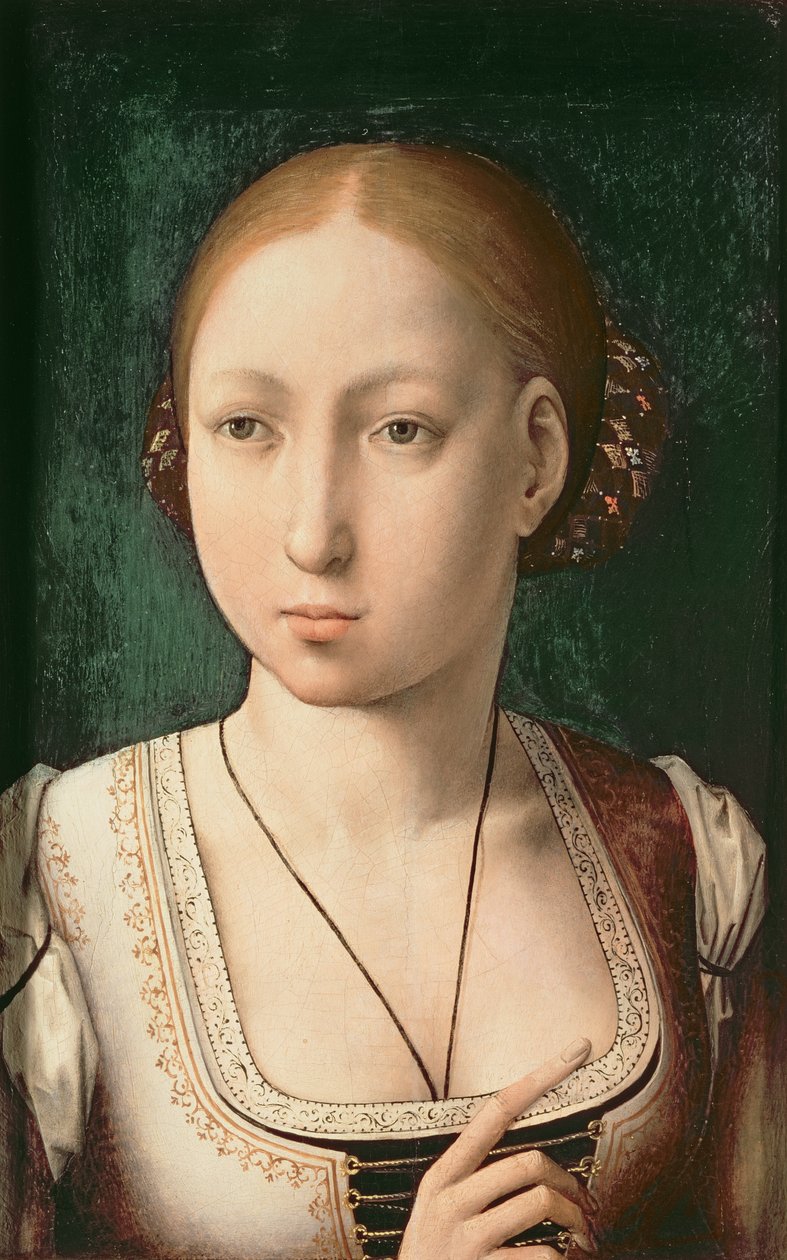 Juana tai Joanna Kastilialainen, nimeltään "Hullu" (1479-1555), Aragonian Ferdinand II:n (1452-1516) ja Kastilialaisen Isabellan (1451-1504) tytär, 1500 (paneeli) tekijältä Juan de Flandes