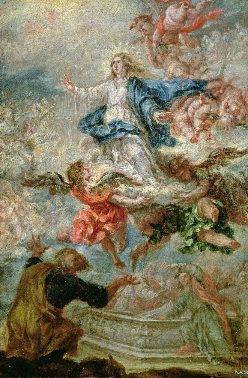 Neitsyt Marian taivaaseenastumis, 1676 tekijältä Juan de Valdes Leal