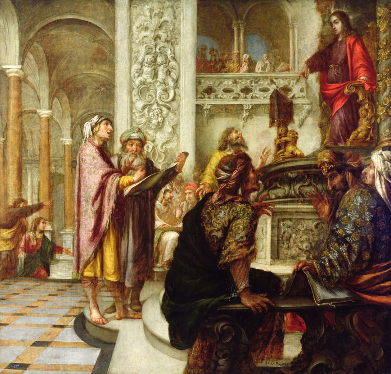 Kristus saarnaa temppelissä, 1686 tekijältä Juan de Valdes Leal