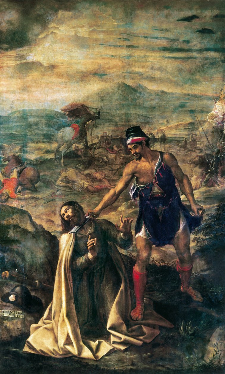 Pyhän Jaakob Suuren dekolaatio tekijältä Juan (1526 1579) Fernandez Navarette