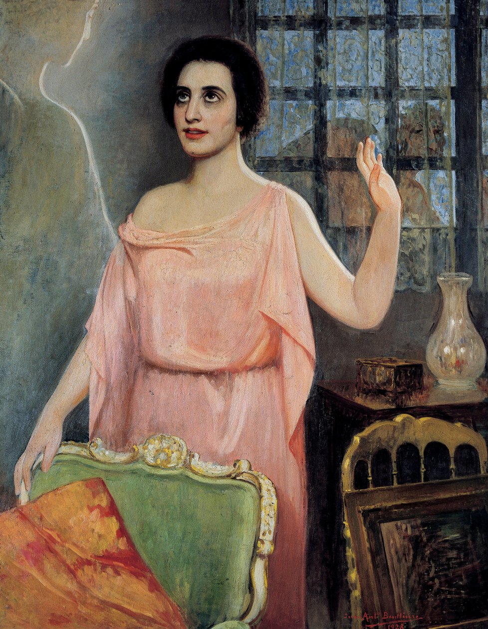 Muotokuva Margarita Xirgusta (1888-1969), kirjassa "la Xirgu en cristalline", Quinteros-veljekset (öljy kankaalle) tekijältä Juan Antonio Benlliure y Gil
