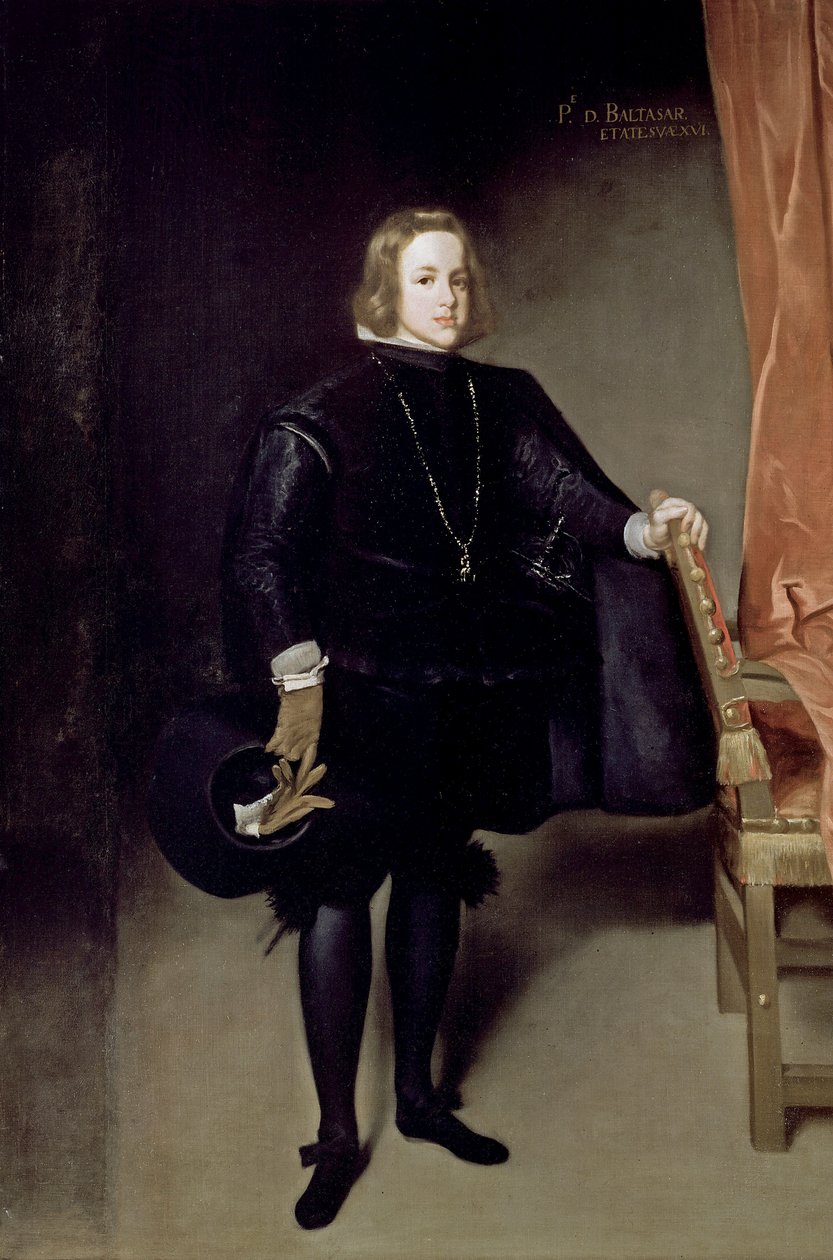 Itävallan Baltasar Carlosin (Balthazar-Charles tai Balthazar Charles) muotokuva (1629-1646), Philip IV:n poika - Juan Bautista Martinez del Mazon prinssi Balthasar Charlesin muotokuva tekijältä Juan Bautista Martinez Del Mazo