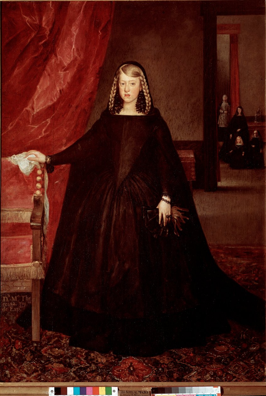Itävallan Marguerite Theresen (1651-1673) muotokuva 1600-luvun Madridin niittymuseo tekijältä Juan Bautista Martinez Del Mazo