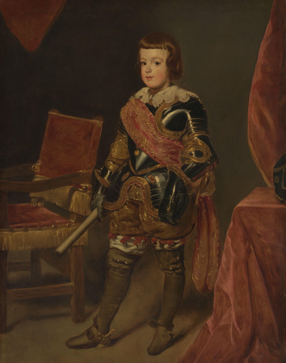 Muotokuva prinssi Baltasar Carlosista, Espanjan kuninkaan Philip IV:n pojasta, noin 11-vuotiaana tekijältä Juan Bautista Martínez del Mazo (attributed to)