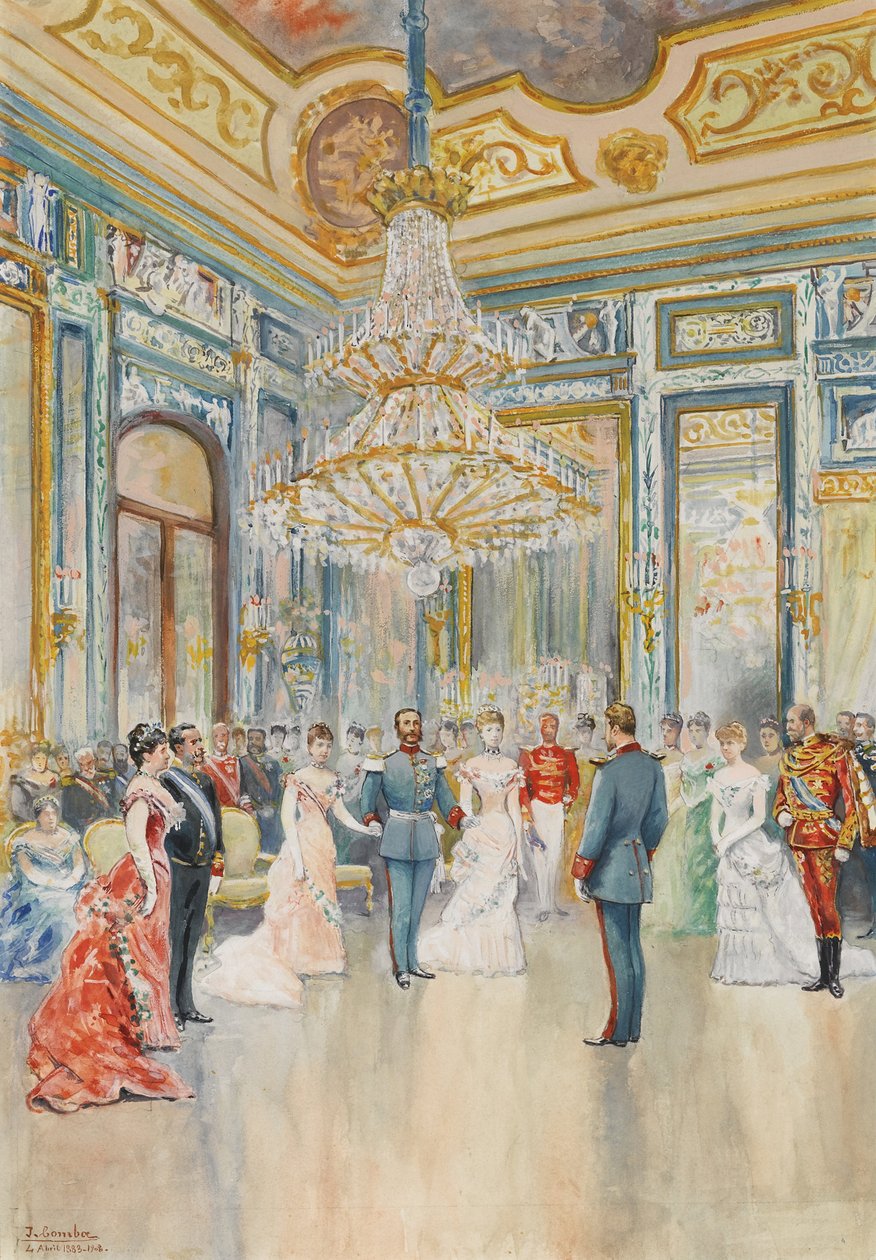 Baijerin prinssin (15859-1949) Louis Ferdinand de Wittelsbachin ja Espanjan rauhanlapsen Marian (Maria de la Paz de Borbon) avioliitto tekijältä Juan Comba y Garcia