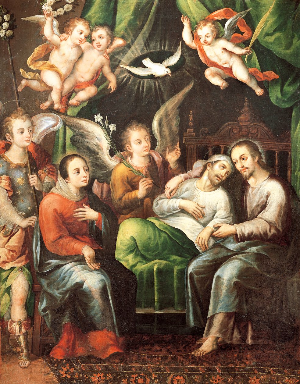 Pyhän Joosefin kuolema, Juan Correa (1646-1716) tekijältä Juan Correa