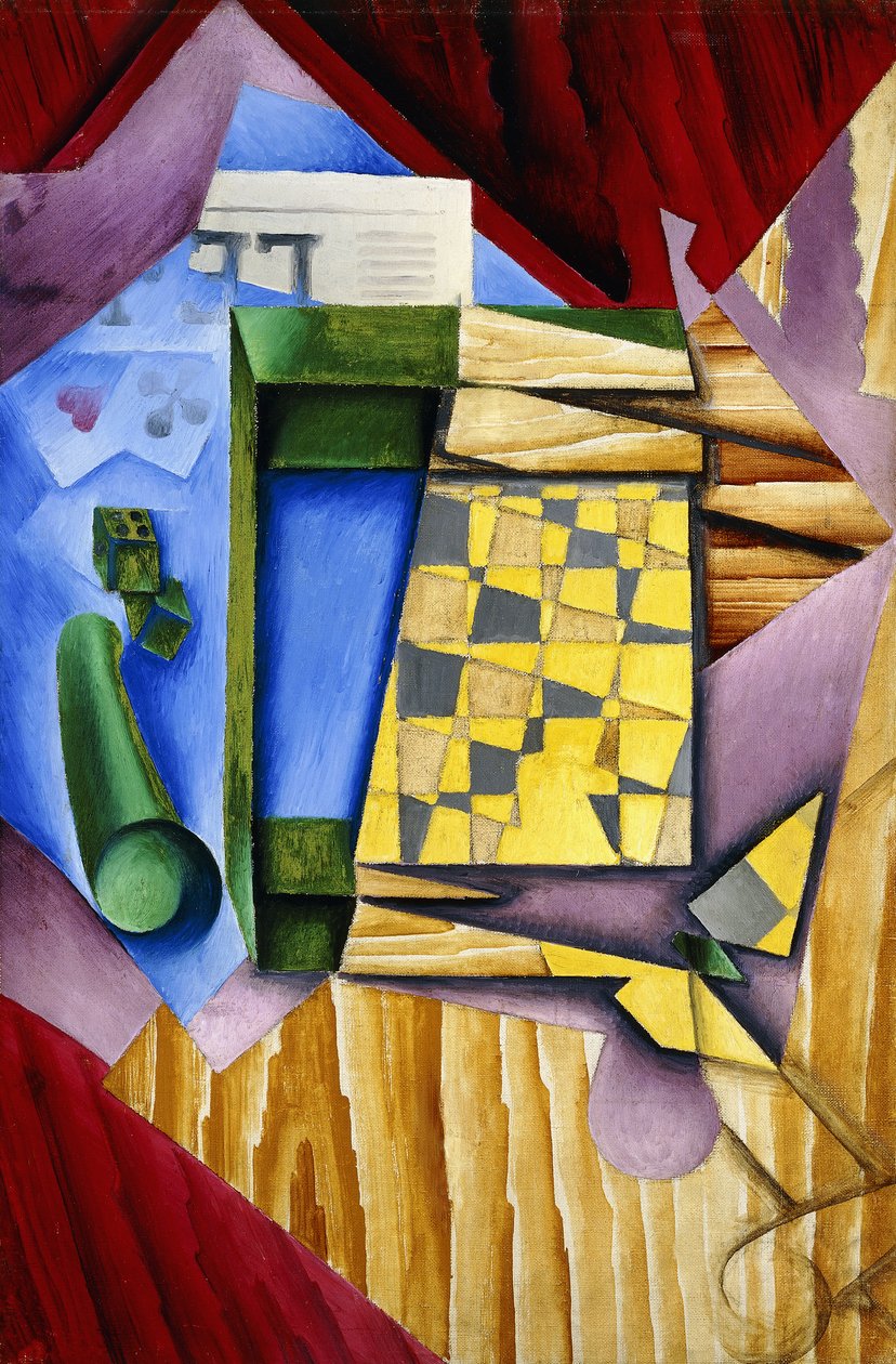 Backgammon, 1913-14 tekijältä Juan Gris