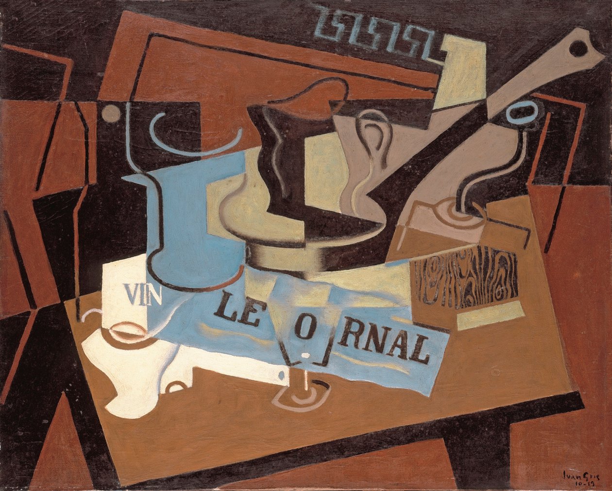 Kattila, Gris, Juan (1887-1927). öljy kankaalle tekijältä Juan Gris