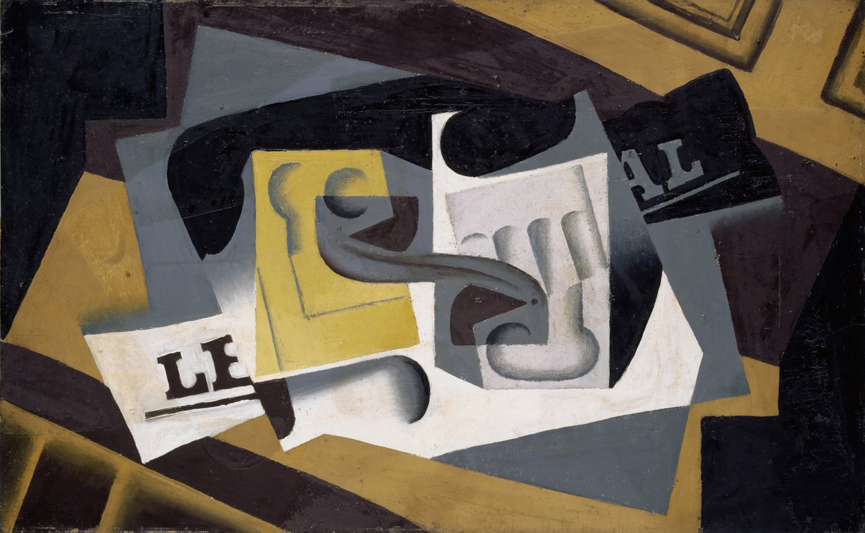 Lasi ja sanomalehti tekijältä Juan Gris
