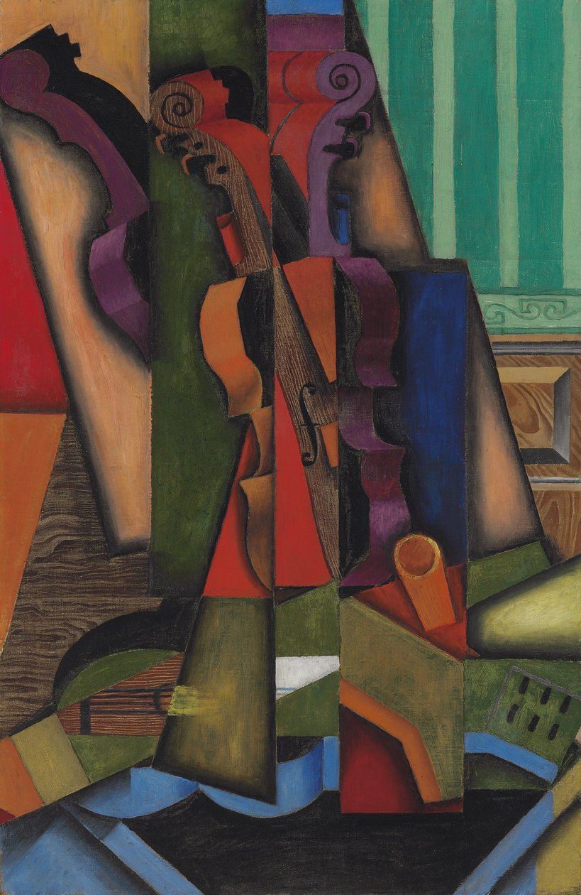 Kitara ja viulu, 1913 tekijältä Juan Gris