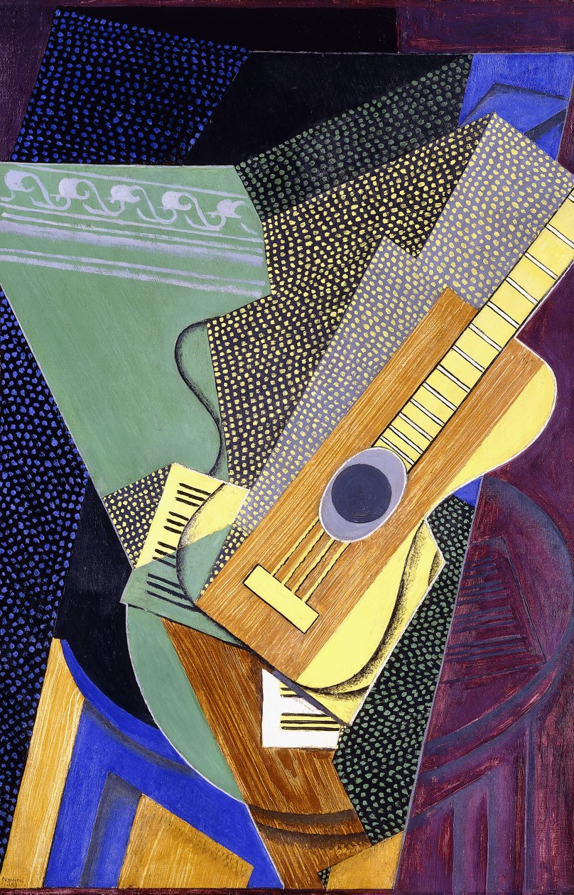 Kitara pöydällä; Kitara pöydällä, 1916 tekijältä Juan Gris