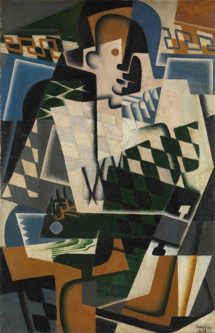 Harlekiini kitaran kanssa tekijältä Juan Gris