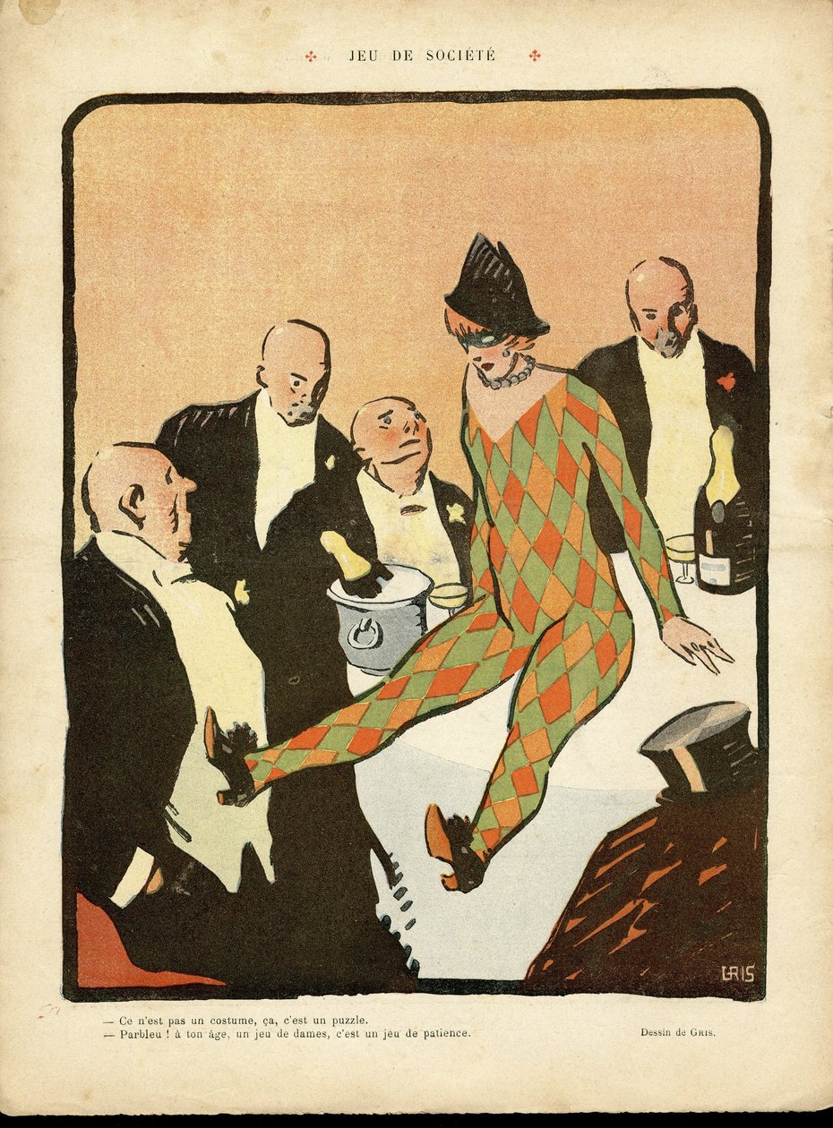 J Grisin (1887-1927) kuvitus Le Lire -lehdessä. tekijältä Juan Gris
