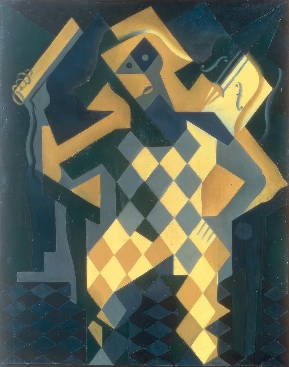 Harlekiini ja viulu tekijältä Juan Gris