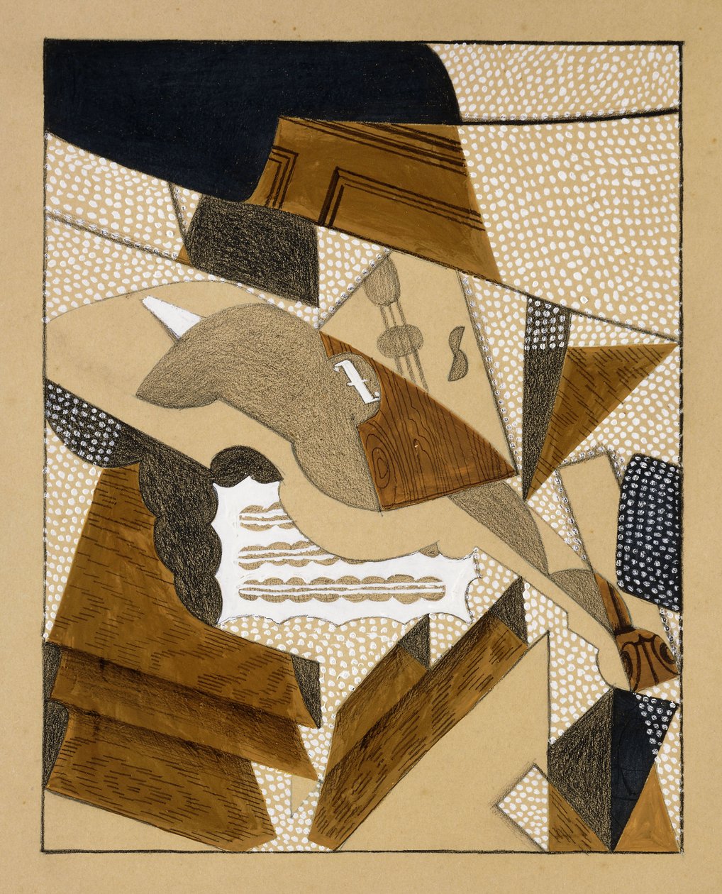 Viulu, n. 1915-1916 tekijältä Juan Gris