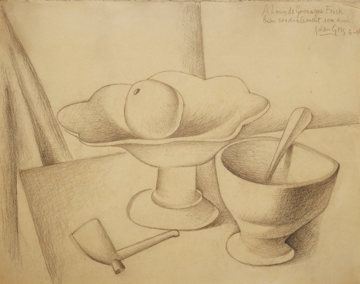 Asetelma hedelmäruoan kanssa; Nature Morte au Compotier, 1919 tekijältä Juan Gris
