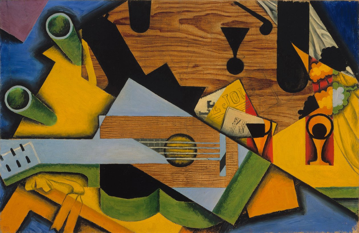 Asetelma kitaran kanssa tekijältä Juan Gris