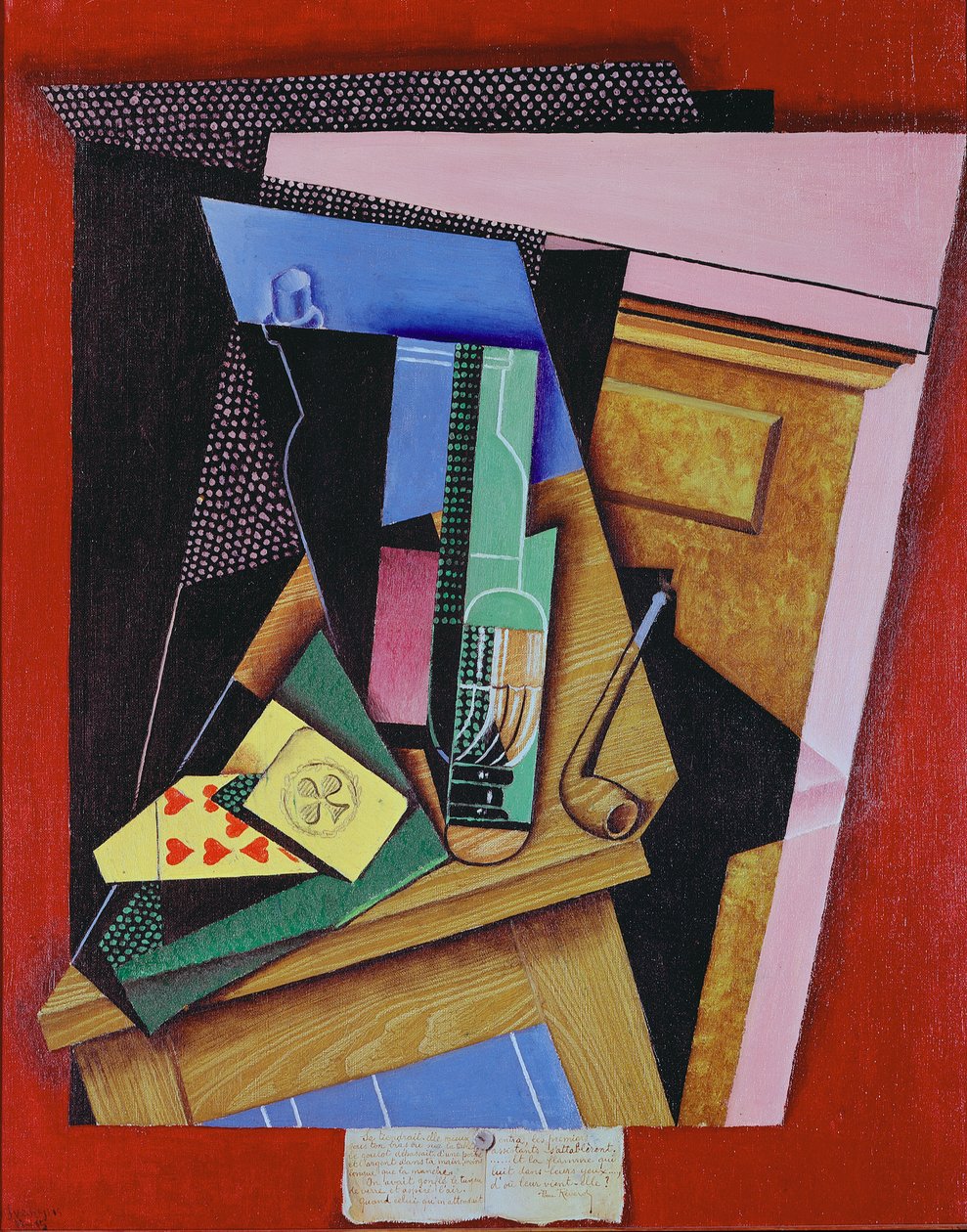 Asetelma runon kanssa tekijältä Juan Gris